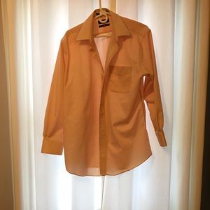 JOSEPH ABBOUD Men’s dress shirt  Orange stripe LG